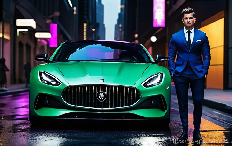 GTA5 캐릭터 생성 팁 - **Prompt:** A full-body shot of a character standing confidently in an urban alleyway at dusk. They ...